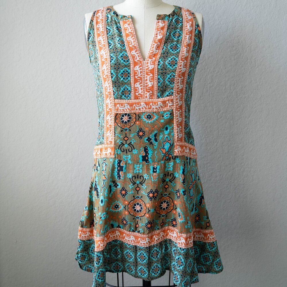 Tolani by Anthropologie Bohemian Silk Mini Dress